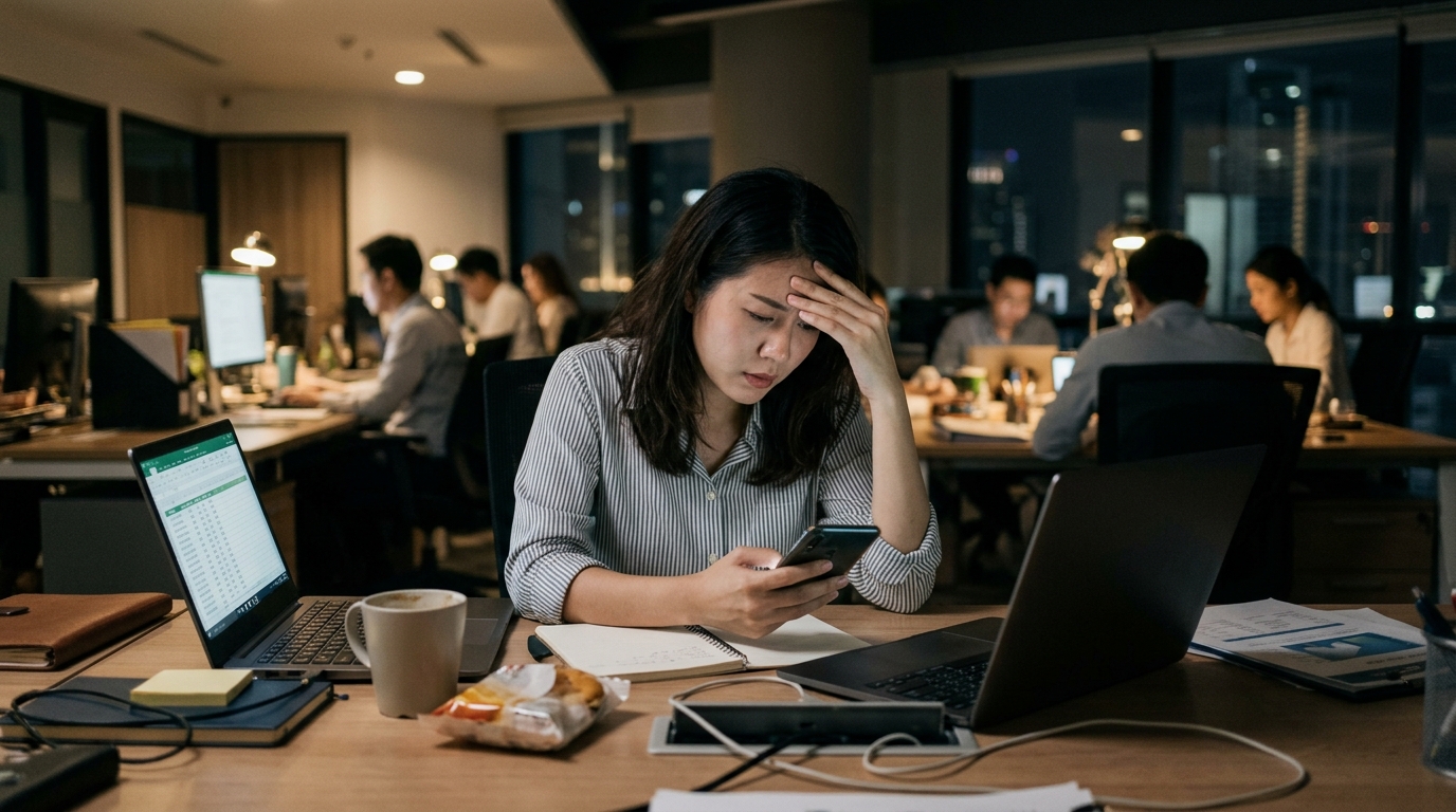 เมื่อ “LINE ตามงาน” กลายเป็นพิษ: เจาะลึกภาวะ Burnout ของคนทำงานไทยในยุคที่ไร้ขอบเขต